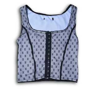 Size XS Purple Black Whimsigoth Corset Style Top